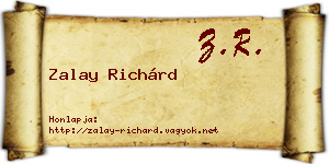 Zalay Richárd névjegykártya